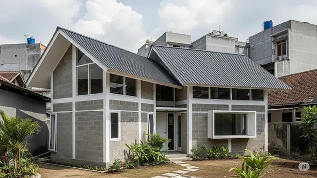 8 Desain Rumah Minimalis dari Batako dan Baja Ringan yang Kokoh &amp; Murah di 2025