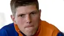 Striker Belanda, Klaas Jan Huntelaar dalam konferensi pers, 26 Maret 2009 jelang laga kualifikasi PD 2010 Zona Eropa Grup 9 melawan Skotlandia di Amsterdam. AFP PHOTO/ANP/MARCEL ANTONISSE 