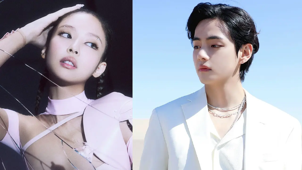 Jennie Blackpink dan V BTS. (YG Entertainment via Soompi dan Big Hit Music via Facebook/ BTS (방탄소년단))