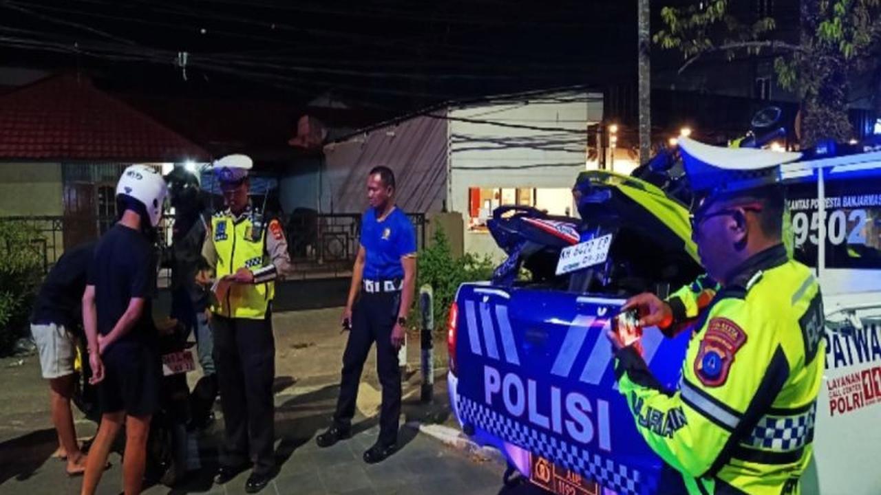 Satlantas Banjarmasin Tindak 20 Pelanggar Lalin, Tekan Balap Liar Dini Hari