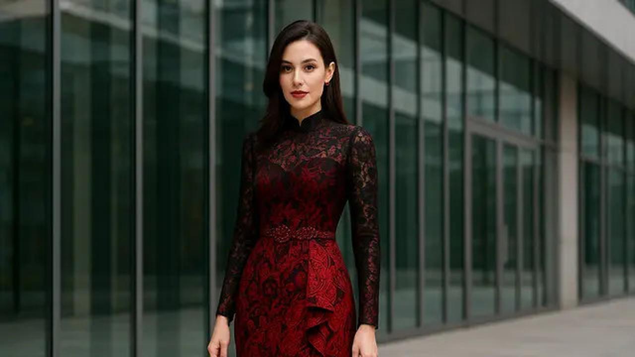 20 Model Dress Batik Kombinasi Brokat Lengan Panjang, Anggun untuk Acara Resmi dan Kondangan