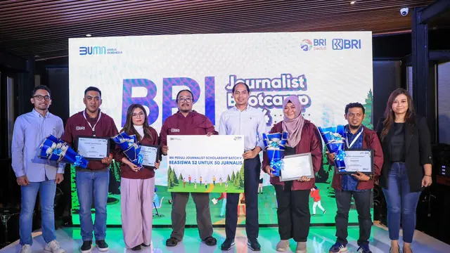 Penyerahan beasiswa BRI Fellowship Journalism 2024 Jumat (17/5/2024)