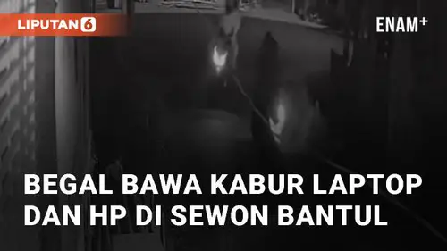 VIDEO: Viral Aksi Begal Pada Tengah Malam, Bawa Kabur Laptop dan HP di Sewon Bantul