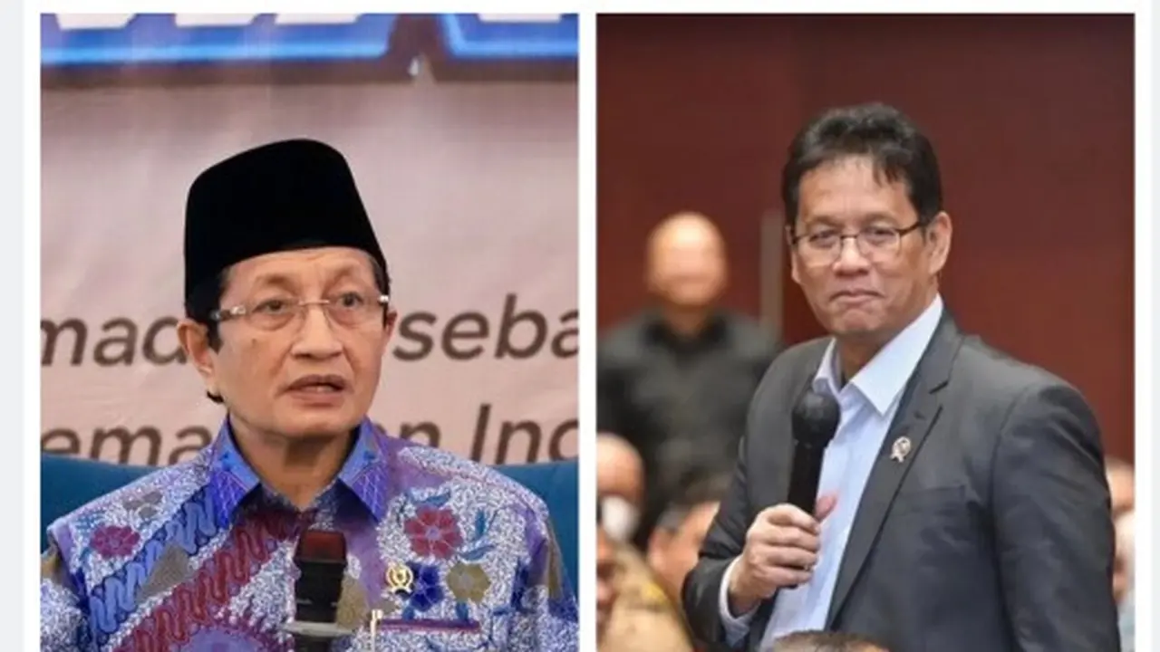 Menteri Keuangan Purbaya Yudhi Sadewa dan Menteri Agama Nasaruddin Umar