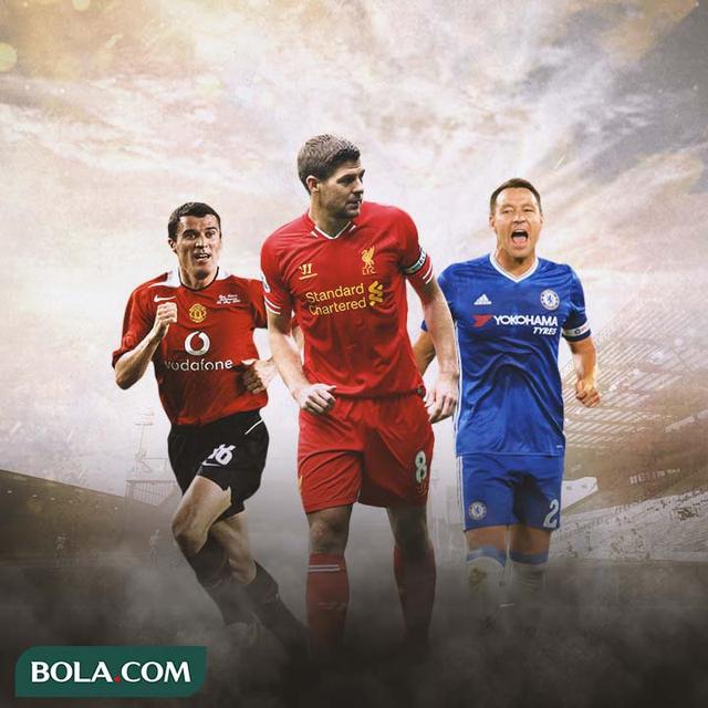 Ilustrasi - Roy Keane, Steven Gerrard, John Terry