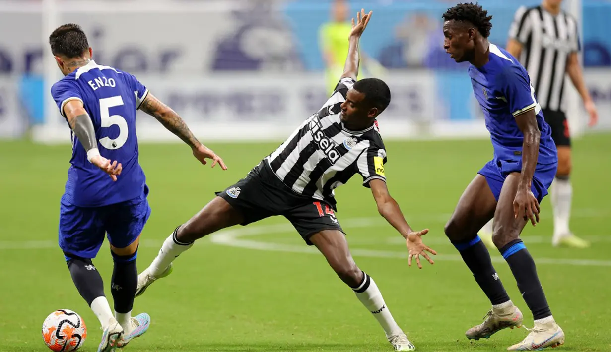 Selanjutnya, Newcastle United akan menghadapi Brighton pada laga ketiga Premier League Summer Series 2023. Adapun Chelsea akan bertarung melawan Fulham. (Kevin C. Cox/Getty Images for Premier League/AFP)