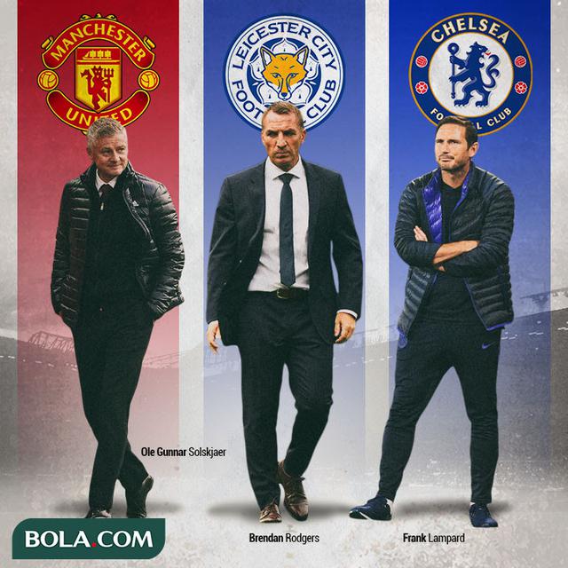 Premier League - Pelatih Brendan Rodgers, Ole Gunnar Solskjaer, Frank Lampard