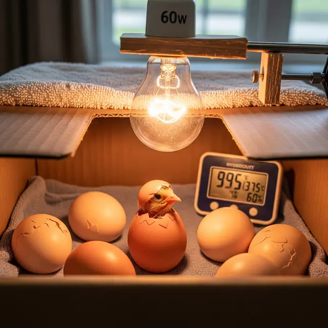 Menetaskan Telur Ayam Menggunakan Lampu Bohlam (Gemini AI)