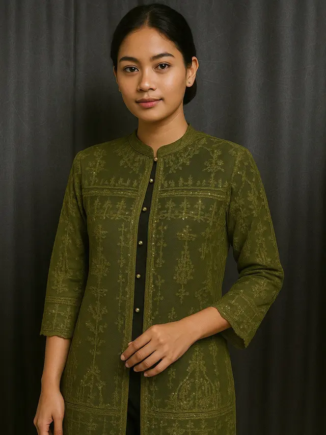 Outer Brokat dengan Aksen Payet