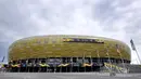 Laga final Liga Europa yang mempertemukan Villarreal dan Manchester United, Kamis (27/5/2021) dini hari pukul 02.00 WIB akan berlangsung di Stadion Polsat Plus Arena di Kota Gdnask, Polandia. (AP/Michael Sohn)