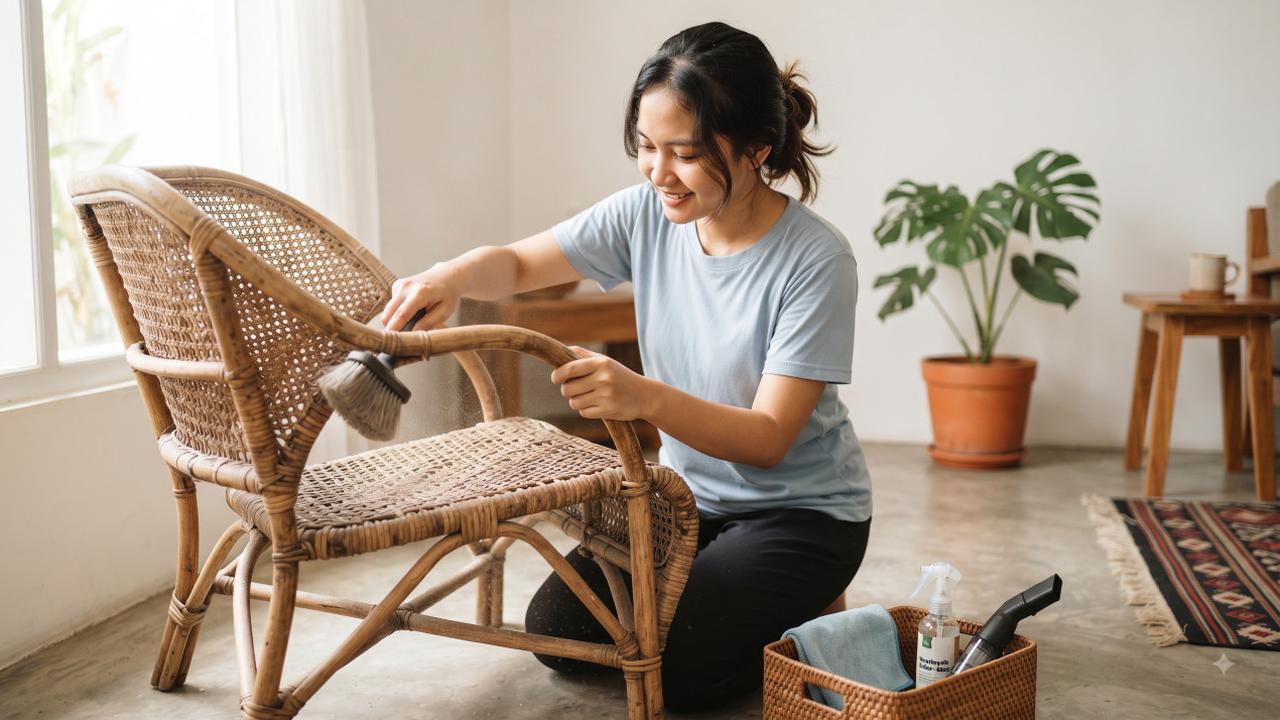 Cara Membersihkan Debu pada Furnitur Rotan