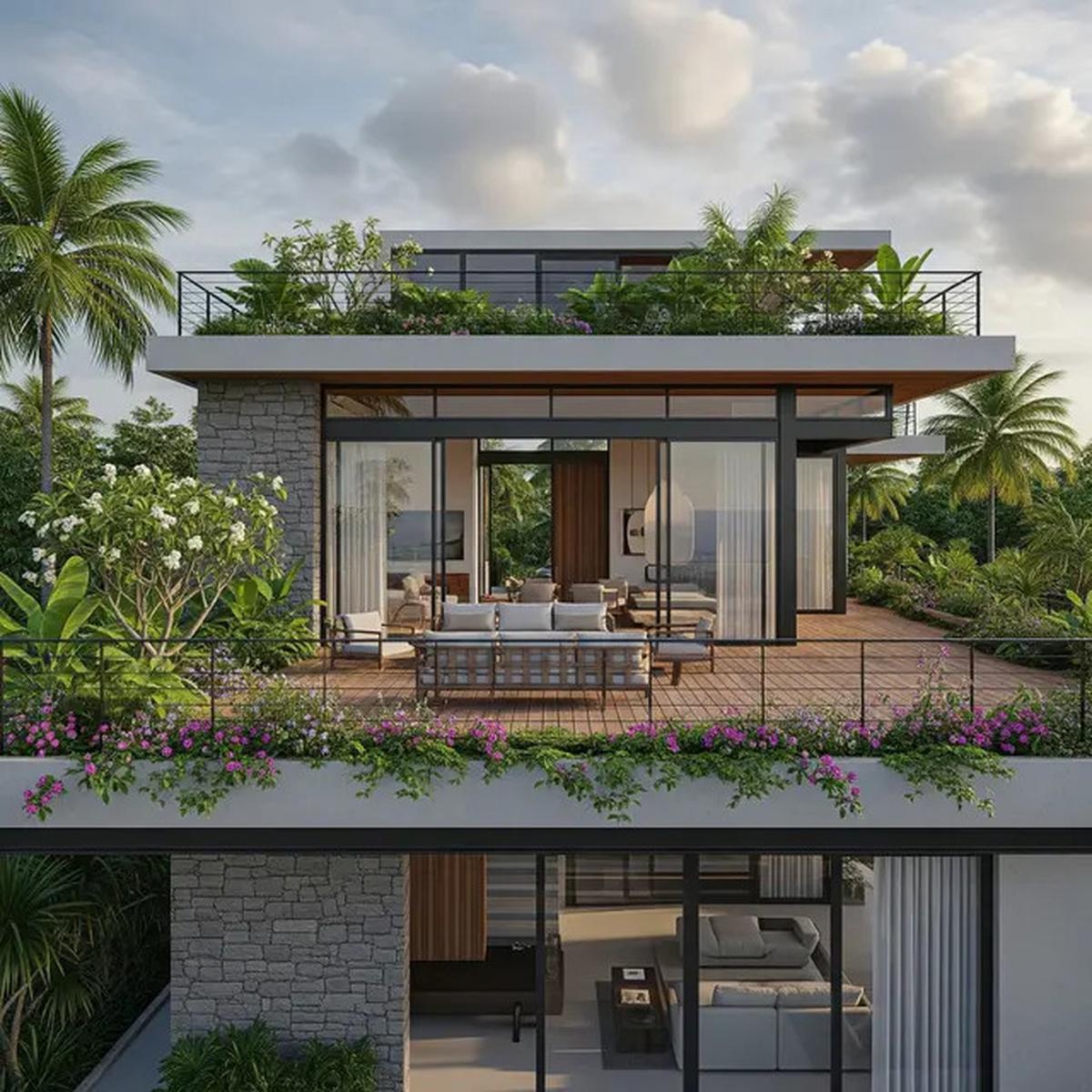 8 Model Rumah Sederhana Tapi Mewah dengan Atap Datar dan Rooftop, Inspirasi Hunian Masa Kini