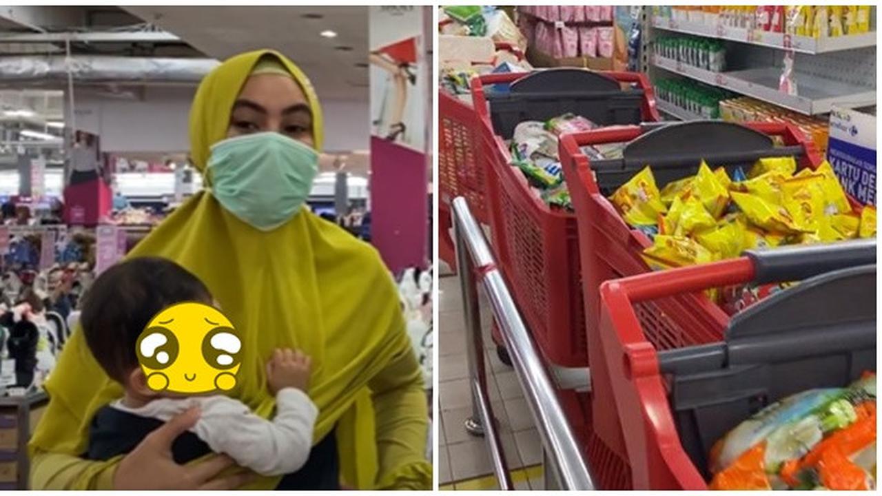 6 Momen Kartika Putri dan Suami Belanja Bulanan, Sampai Pakai 18 Trolly
