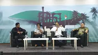 Diskusi Empat Pilar MPR dengan tema ‘Mekanisme Check and Balance Lembaga Negara’ di Media Center, Gedung Nusantara III, Komplek Parlemen, Jakarta.