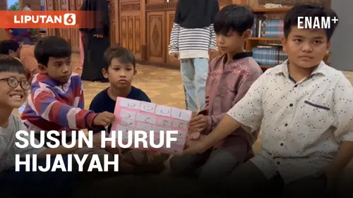 VIDEO: Tradisi Ngabuburit Susun Huruf Hijaiyah di Pati Jawa Tengah