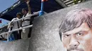 Parade penyambutan Manny Pacquiao. (AFP PHOTO/NOEL CELIS)