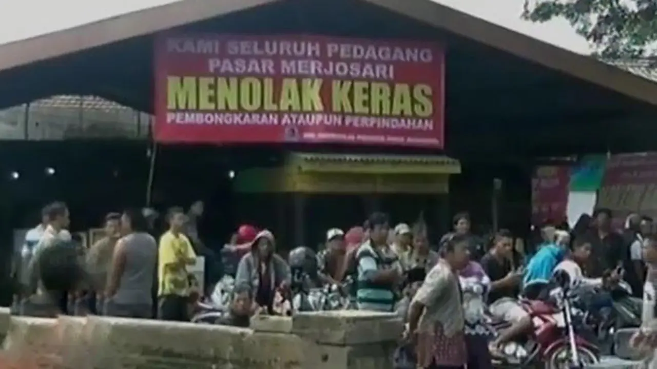 Ricuh pedagang Kota Malang