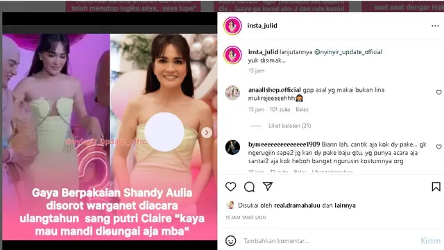 Meriahnya pesta ulang tahun ke-3 Claire Herbowo putri Shandy Aulia (Foto: Instagram insta_julid)