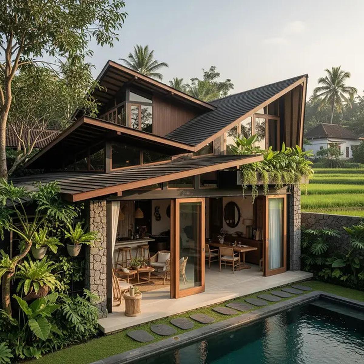 7 Model Rumah Sederhana Tapi Mewah dengan Atap Modern 2025 yang Cocok untuk Tinggal di Desa