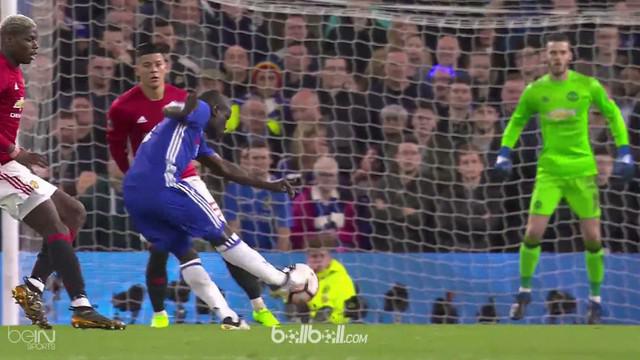 Berita video N'Golo Kante yang menciptakan gol kemenangan Chelsea atas Manchester United di Piala FA. This video presented by Ballball.