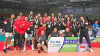 Timnas Voli Putra Indonesia meraih posisi runner-up pada SEA V League 2024. Pada laga terakhir putran pertama, Indonesia menang 3-2 (21-25, 25-21, 19-25, 25-22, dan 15-12) atas Vietnam di&nbsp;Ninoy Aquino Stadium, Manila, Filipina, Minggu (18/8/2024) siang WIB. (dok. PBVSI)