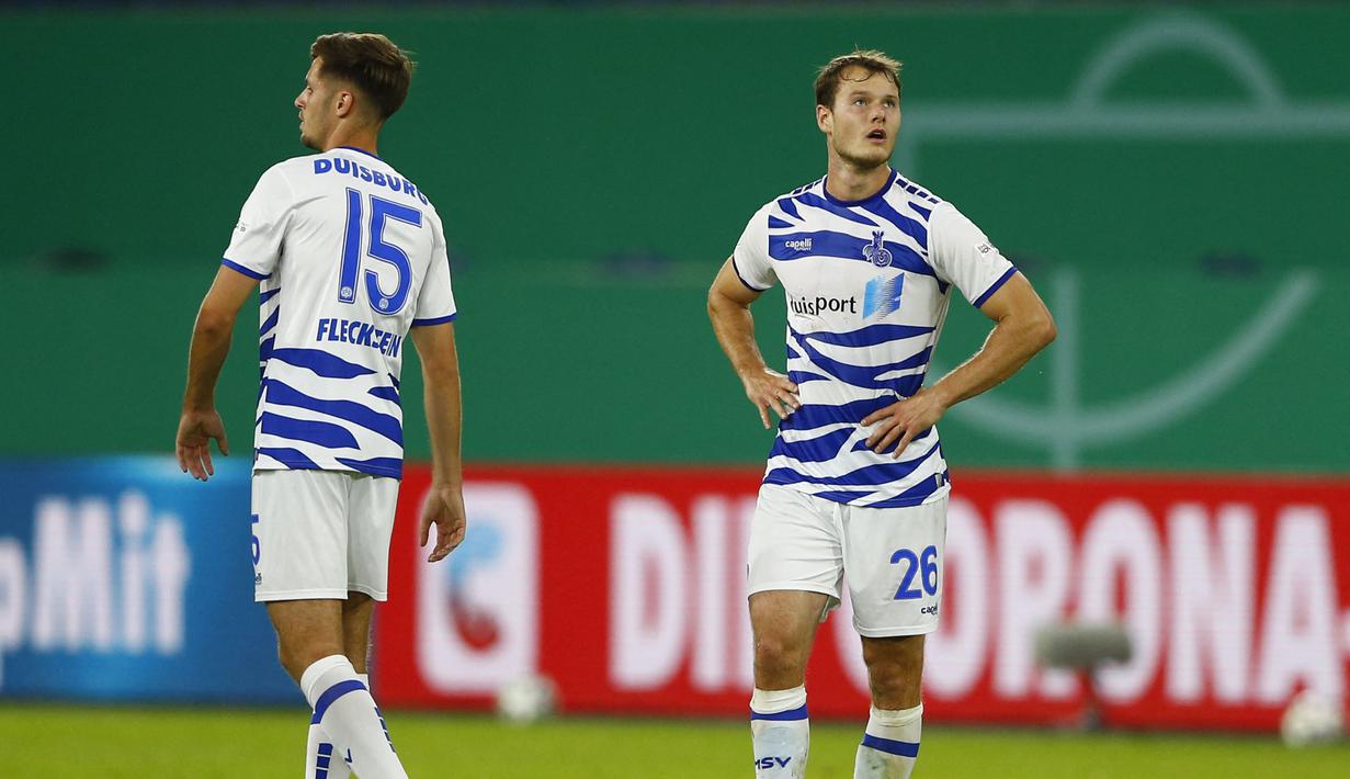 Namun sayang dari empat kali masuk babak final DFB-Pokal pada 1966, 1975, 1998, dan 2011 semua berujung gagal. Eintracht Frankfurt dan Bayern Munchen sama-sama dua kali menaklukkan MSV Duisburg. (AFP/Thilo Schmuelgen/Pool)
