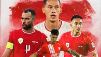 Timnas Indonesia - Jay Idzes, Mees Hilgers, Rizky Ridho, Jordi Amat (Bola.com/Adreanus Titus, Geaby Fadhilatu Sholikha)