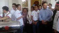 Ahok menyambut ekspedisi kapsul waktu di Jakarta (Putu Merta Surya Putra/Liputan6.com)