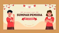 Ilustrasi Hari Sumpah Pemuda. (Image by Freepik)