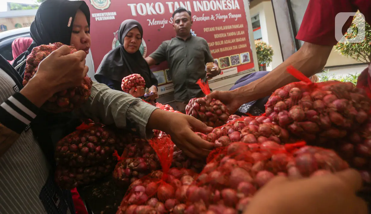 GPM bawang merah bertujuan untuk menggelontorkan stok ke daerah konsumsi tinggi seperti Jakarta. (Liputan6.com/Angga Yuniar)