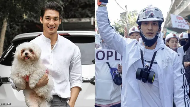 7 Potret Paing Takhon saat Ikut Aksi Tolak Kudeta Myanmar