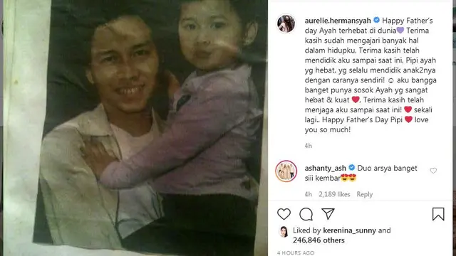 Aurel Hermansyah Hari Ayah Sedunia