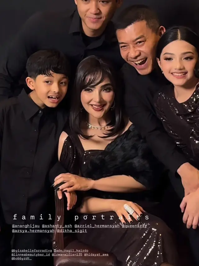 Gaya Rambut Ashanty di Pemotretan Terbaru Keluarga Anang Hermansyah