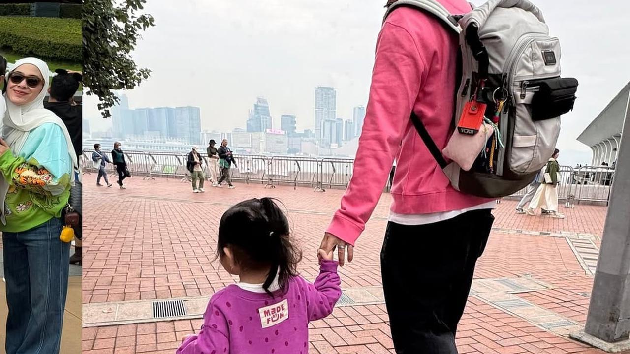 Momen Ananda Omesh dan Dian Ayu Lestari Ajak Anak Liburan ke Hongkong