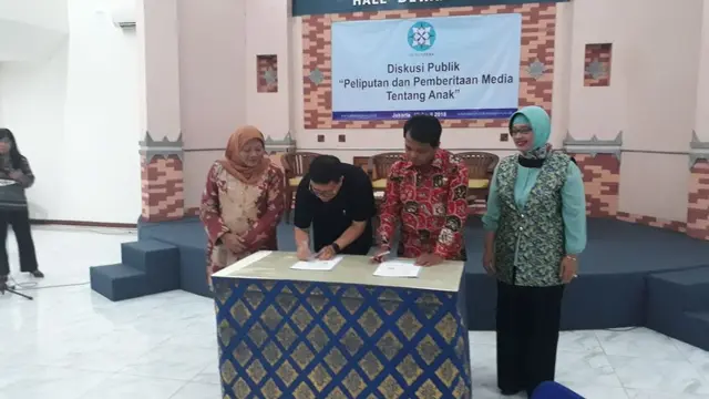 Penanatangan MoU Dewan Pers dan KPAI