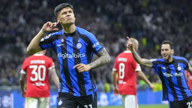 Foto: Singkirkan Benfica, Inter Milan Tantang AC Milan di Semifinal Liga Champions