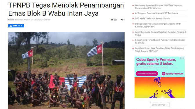 Cek Fakta Liputan6.com menelusuri Foto OPM memasang baliho Rizieq Shihab
