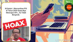 Cek fakta M Qodari pastikan suara PSI 49 persen pada 2029