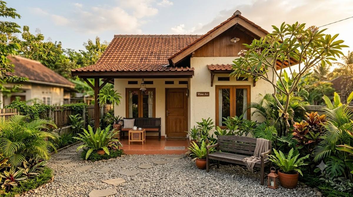 Ide Gravel Garden di Teras Rumah