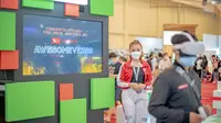 Salah satu hiburan VR Running Games di booth Daihatsu GIIAS 2022 (ADM)