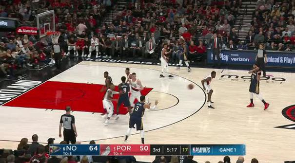 Berita video game recap NBA 2017-2018 antara New Orleans Pelicans melawan Portland Trail Blazers dengan skor 97-95.