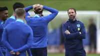 Pelatih Gareth Southgate sudah mengkonfirmasi 25 nama pemain Inggris untuk melakoni laga melawan Malta dan juga Makedonia Utara, dalam lanjutan Kualifikasi Euro 2024. (Simon Marper/PA via AP)