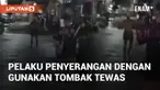 Viral pelaku kekerasan melukai warga menggunakan tombak. Polisi tiba di lokasi untuk mengamankan pelaku