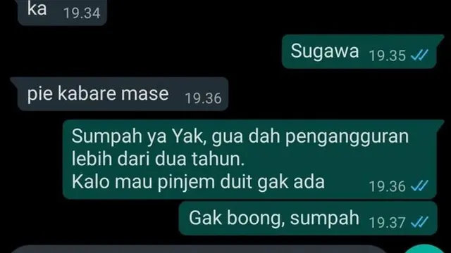 6 Chat Cara Hindari Teman yang Hendak Pinjam Uang Ini Kocak Banget