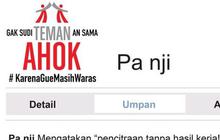 LawanAhok unggah foto politisi PDIP tak mau berteman dengan Ahok
