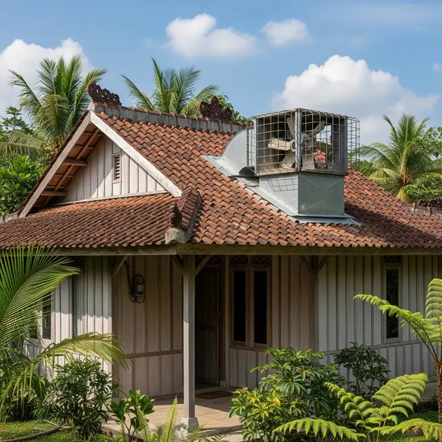 Rumah Sederhana dengan Ventilasi Mekanis