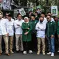 Petinggi Partai dan Sejumlah Menteri hadir dalam peresmian Sekretariat Bersama (Sekber) di Jalan Jl. Ki Mangunsarkoro No. 1, Menteng, Jakarta Pusat, Senin (23/1/2023). Lokasi yang dipilih yaitu di Jalan Ki Mangunsarkoro Nomor 1, Menteng, Jakarta Pusat, yang hanya terpaut 800 meter dari kantor Komisi Pemilihan Umum (KPU).  (Liputan6.com/Johan Tallo)