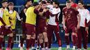 Di menit ke-69, gol spektakuler Matias Soule Malvano dari luar kotak penalti berhasil menyamakan kedudukan. Hingga akhir laga, skor imbang 1-1 tidak berubah. (Tiziana FABI/AFP)