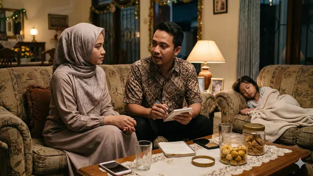 Tips Menangani Anak yang Tantrum saat Silaturahmi Lebaran (Foto: Gemini AI)