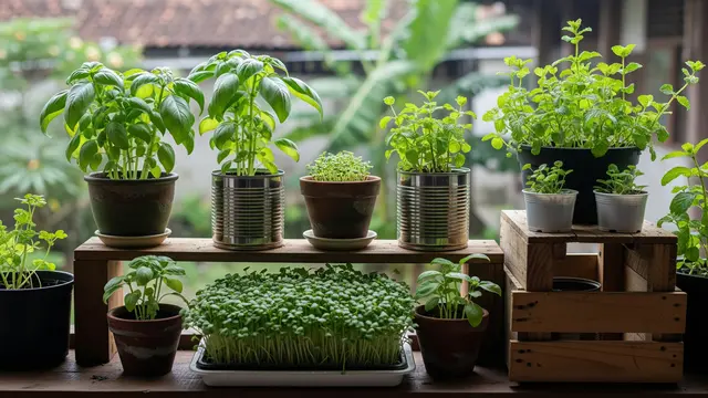 Ide Kebun Mini Rumah yang Menjaga Ketersediaan Sayur Selama Minggu Model Kebun Jendela